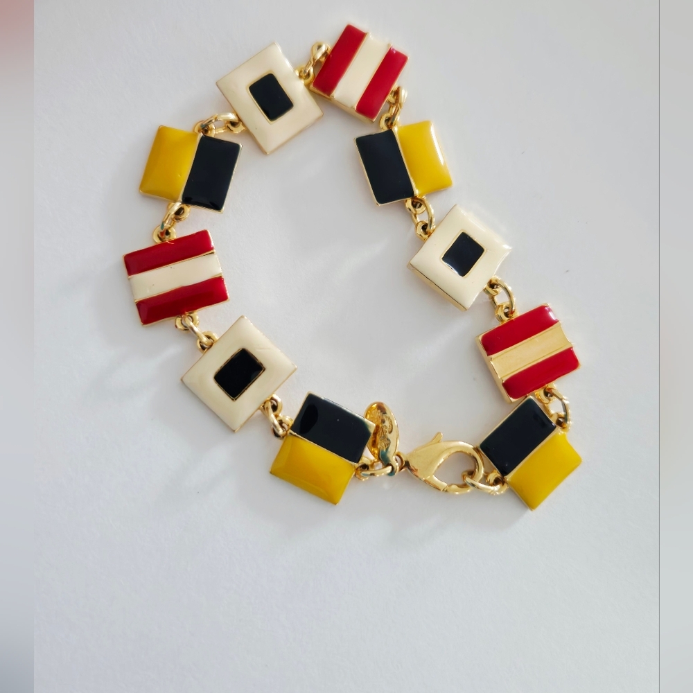 Vintage Premier Designs Nautical Themed Bracelet 8"